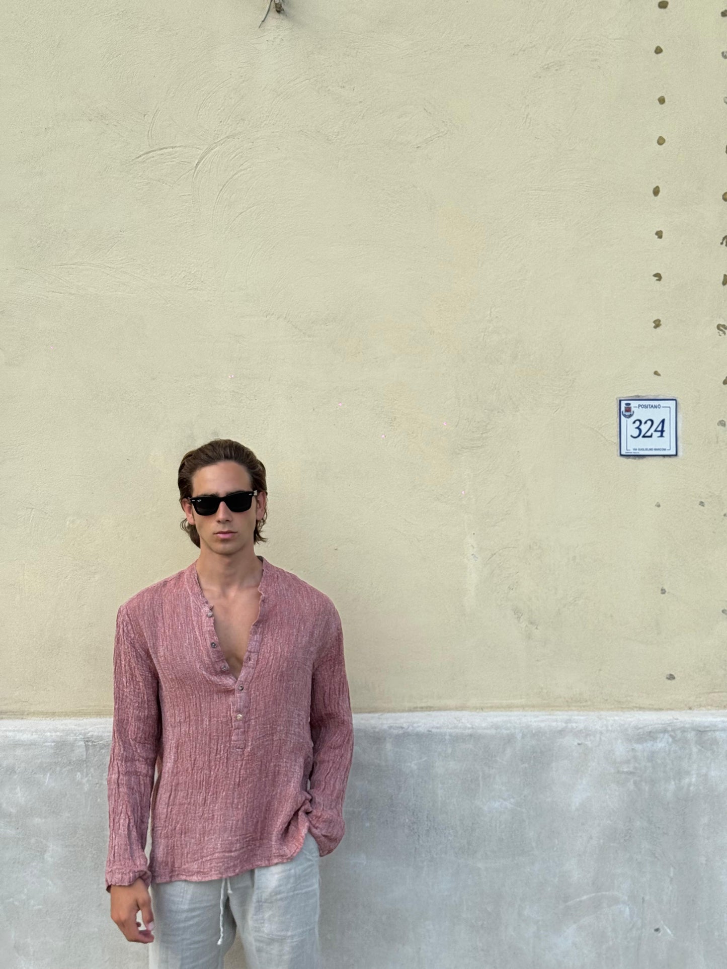 CASACCA IN PURO LINO RETE red