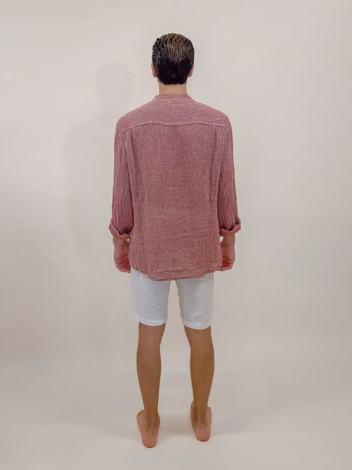 CAMICIA 5 BUTTONS ROSSO BRUCIATO