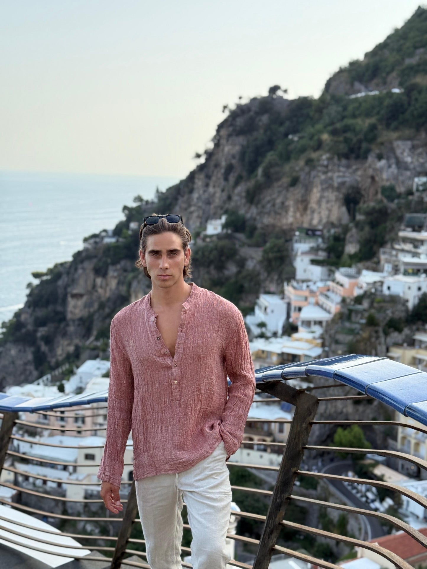 CASACCA IN PURO LINO RETE red