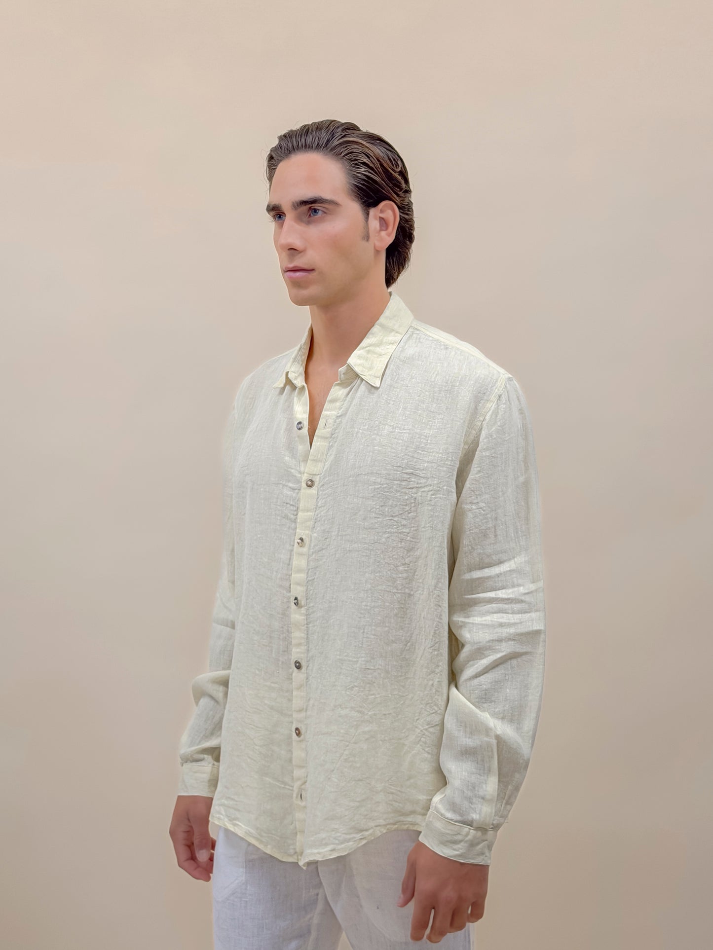 CAMICIA FULL BUTTONS YELLOW