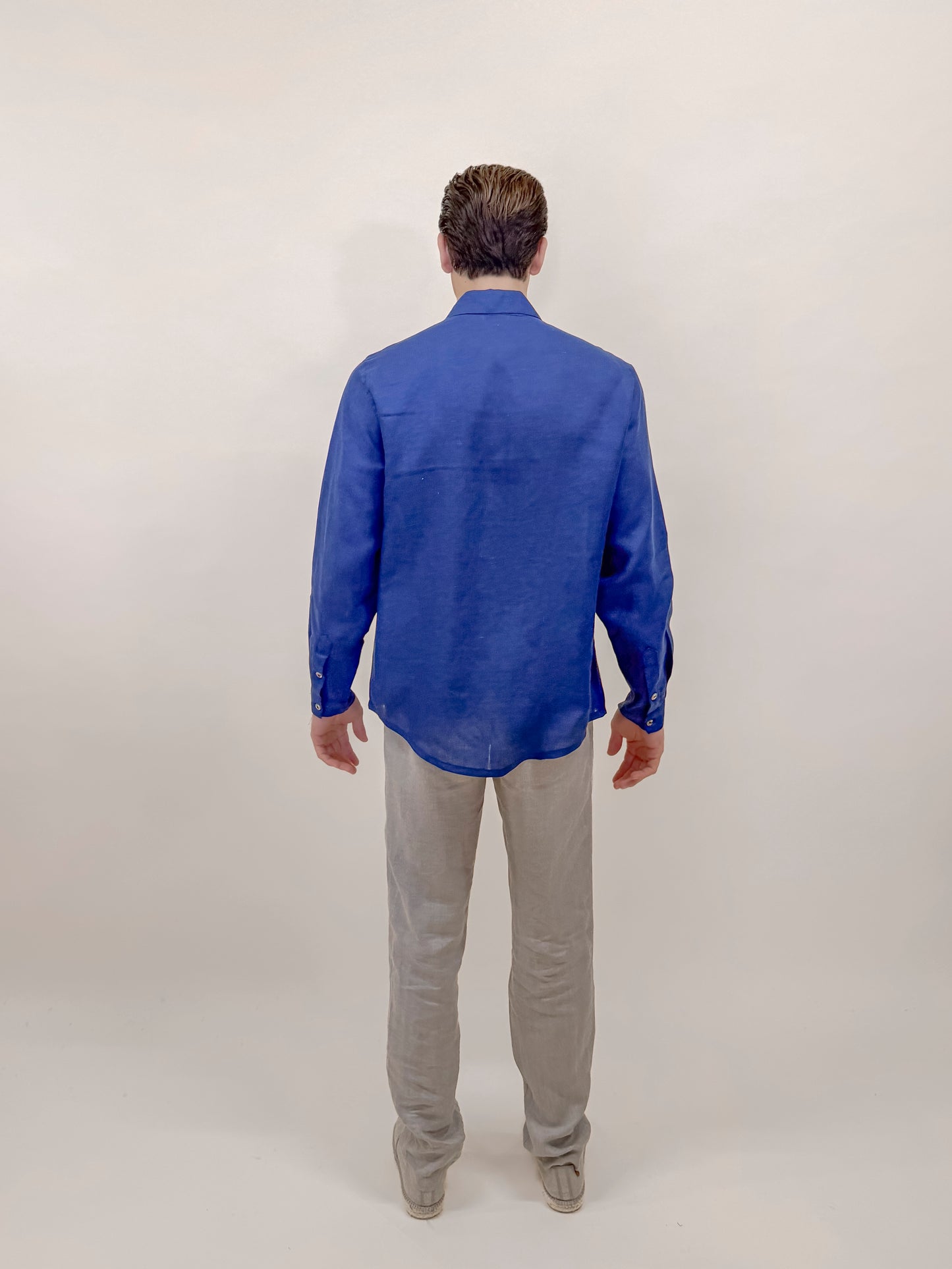 CAMICIA FULL BUTTONS BLU MARE
