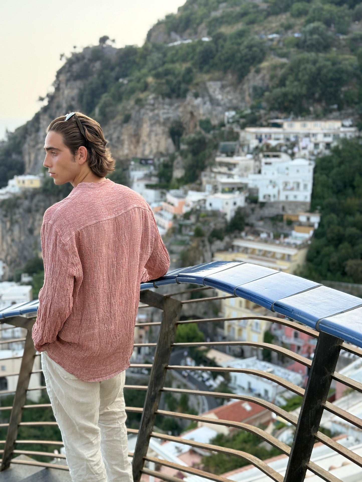 CASACCA IN PURO LINO RETE red