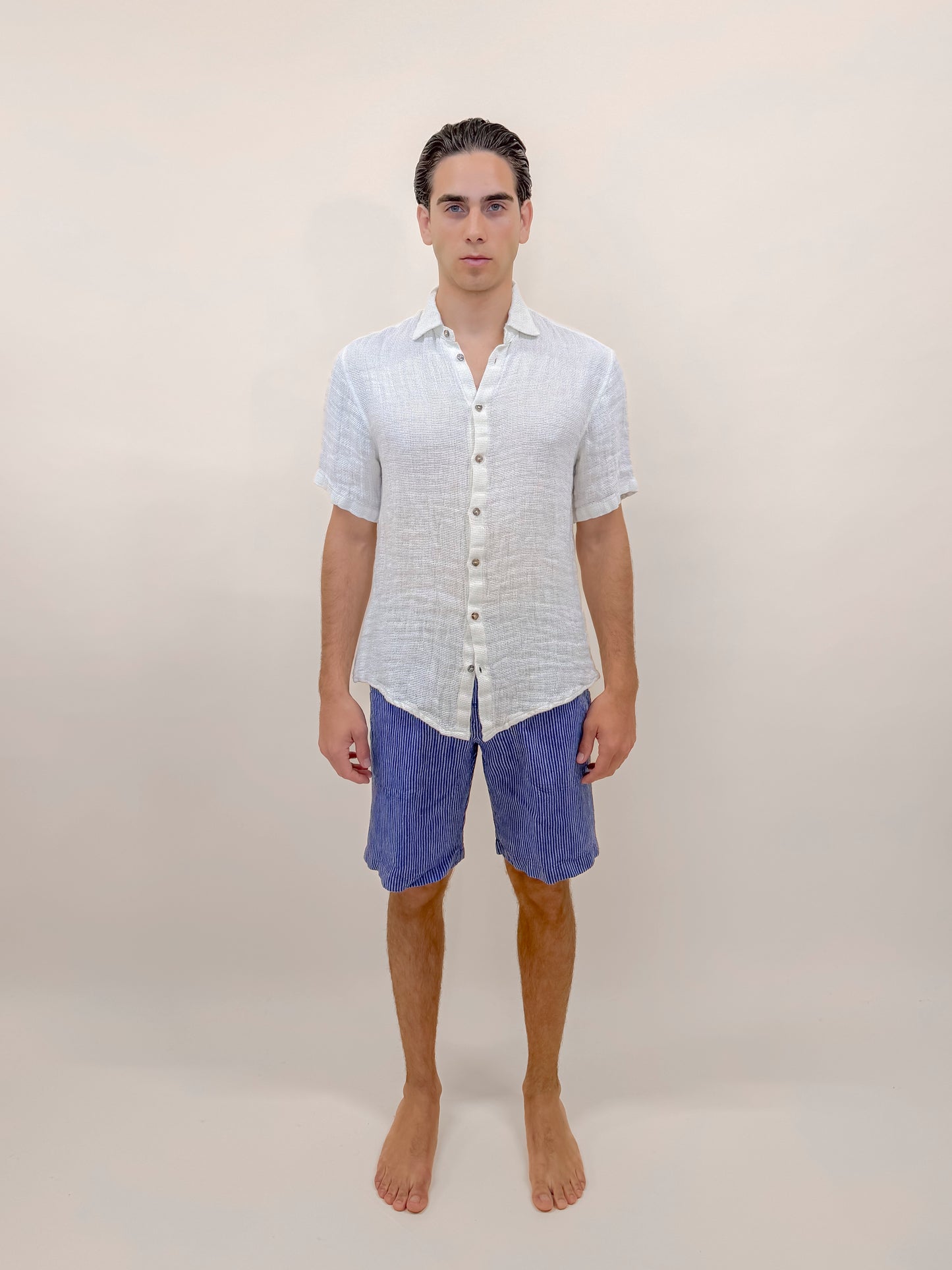 CAMICIA M/M RETE AVORIO
