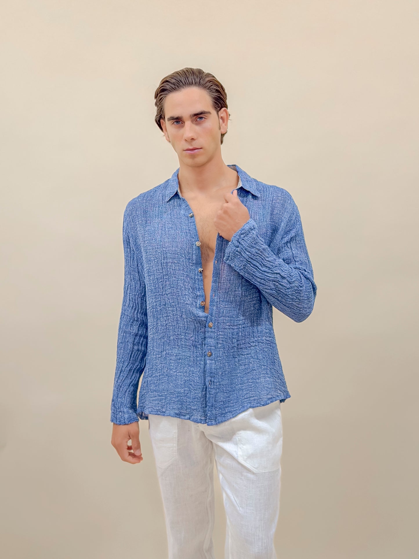 CAMICIA FULLBUTTONS LIGHT BLUE