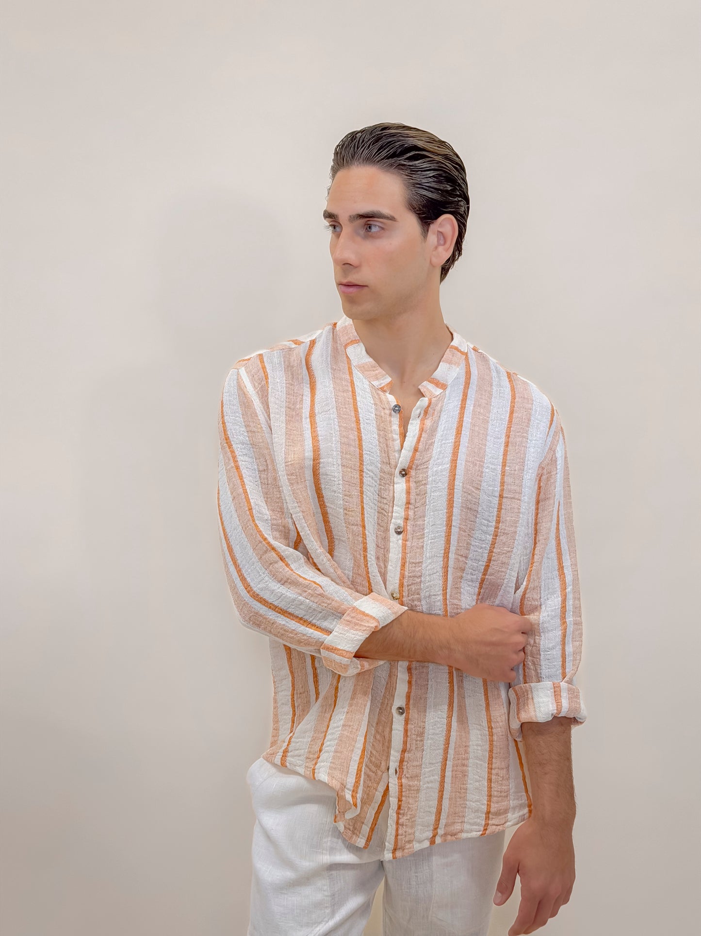 CAMICIA FULL BUTTONS MILLERIGA ORANGE