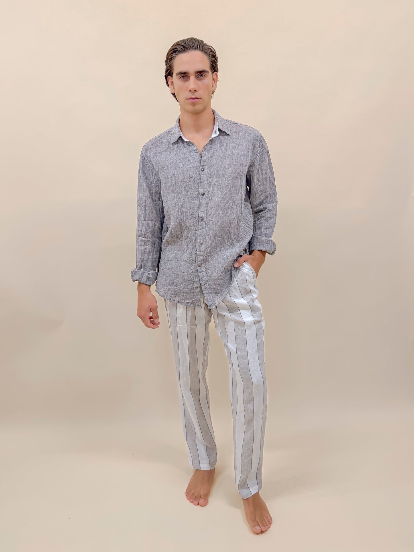 CAMICIA FULL BUTTONS GREZZA