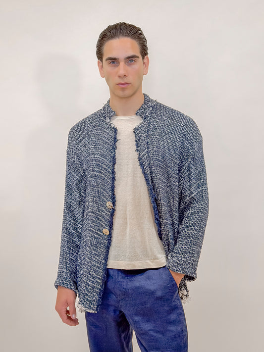GIACCA RUSTICA BLU