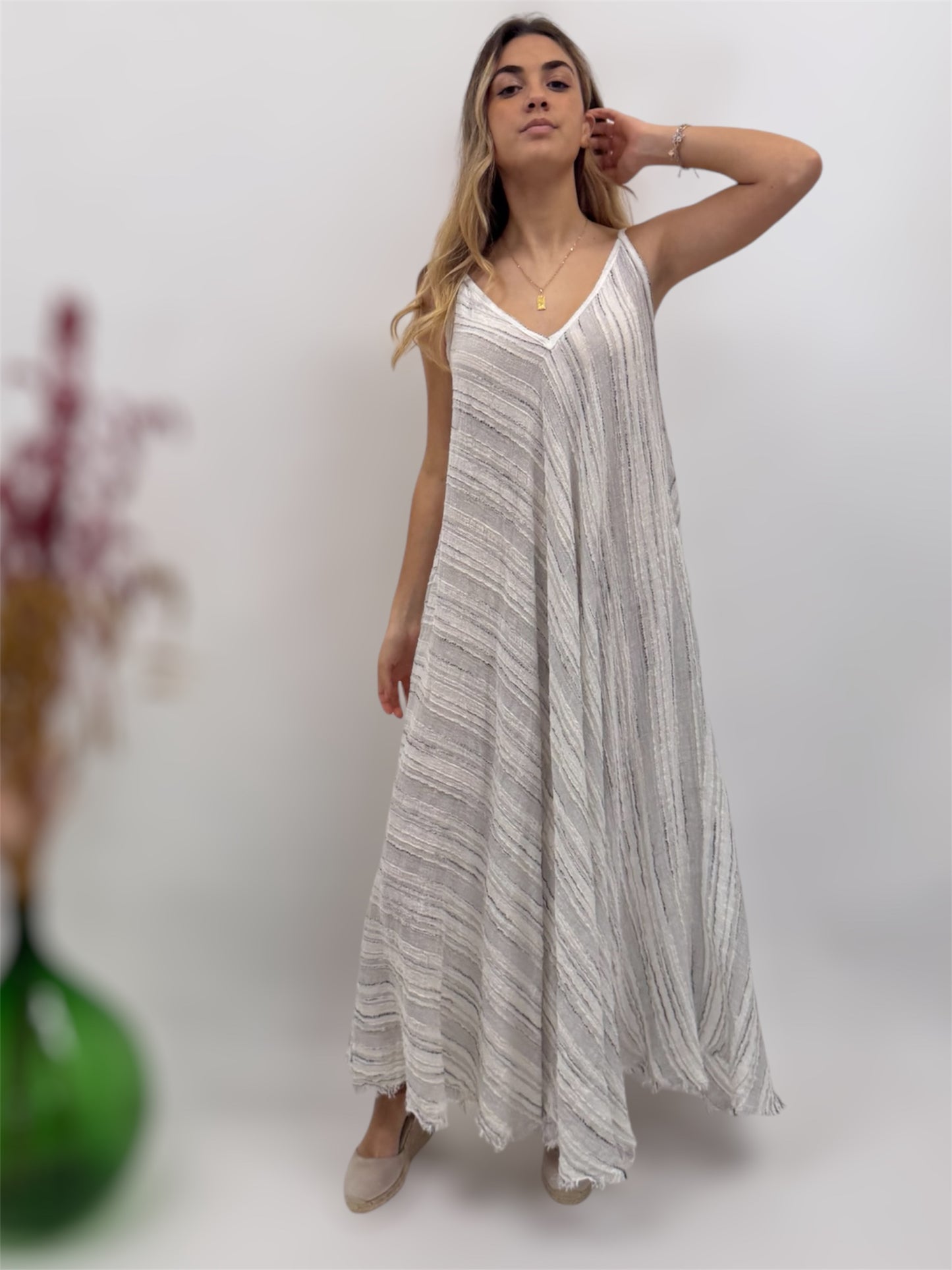 Natural raw linen Dress pure linen soft dress