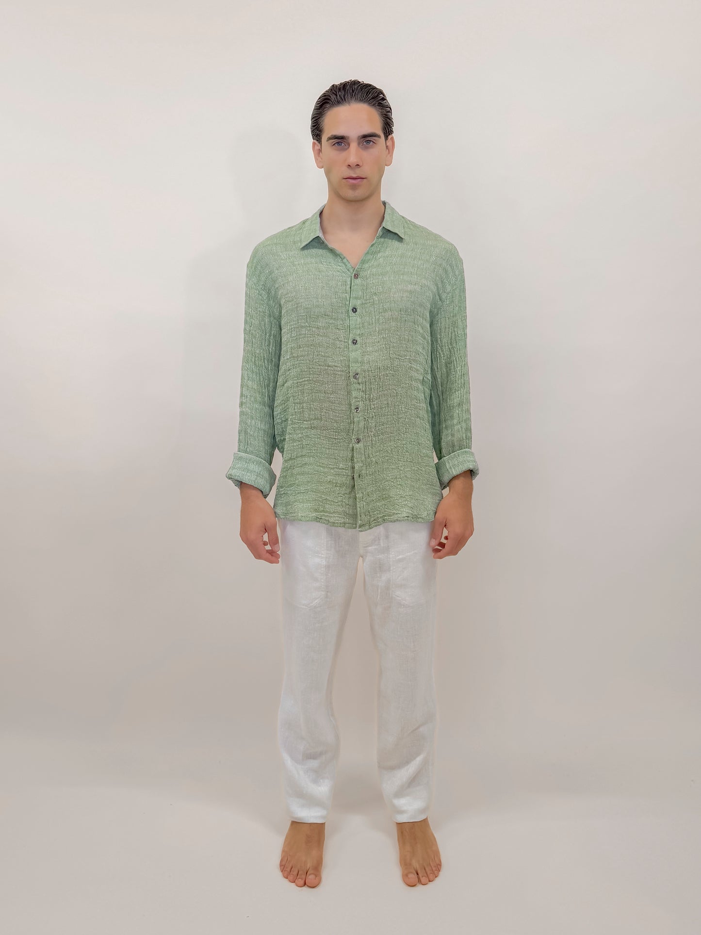 CAMICIA FULL BUTTONS GREEN
