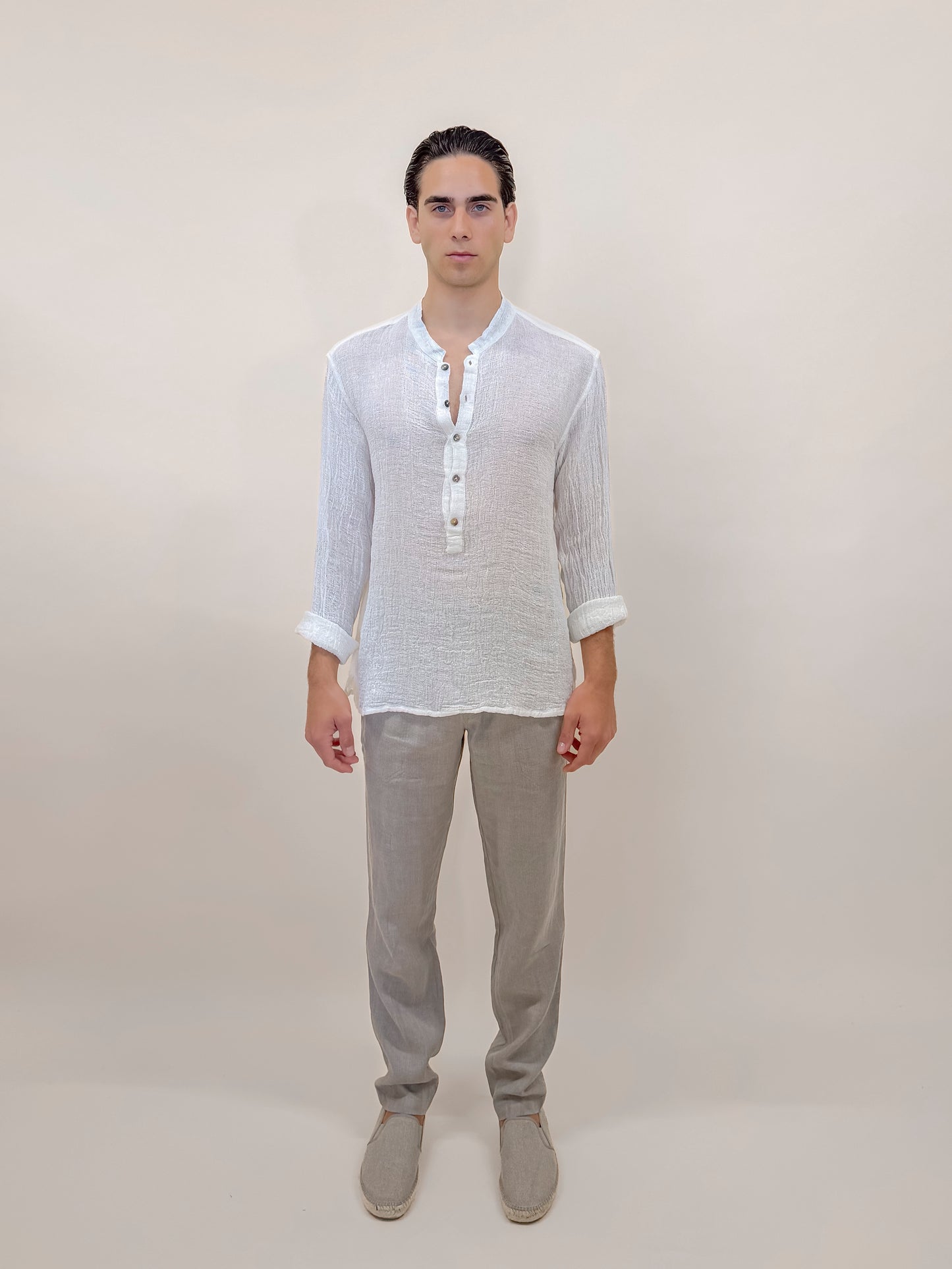 CAMICIA 5 BOTTONI AVORIO
