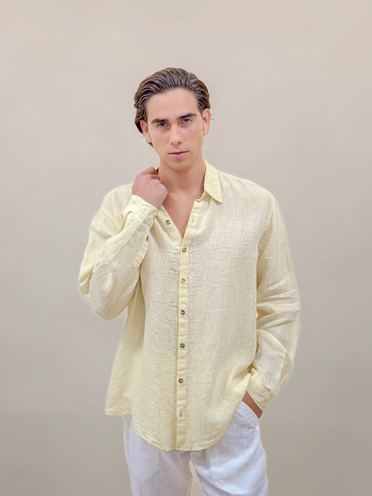 CAMICIA FULL BUTTONS YELLOW
