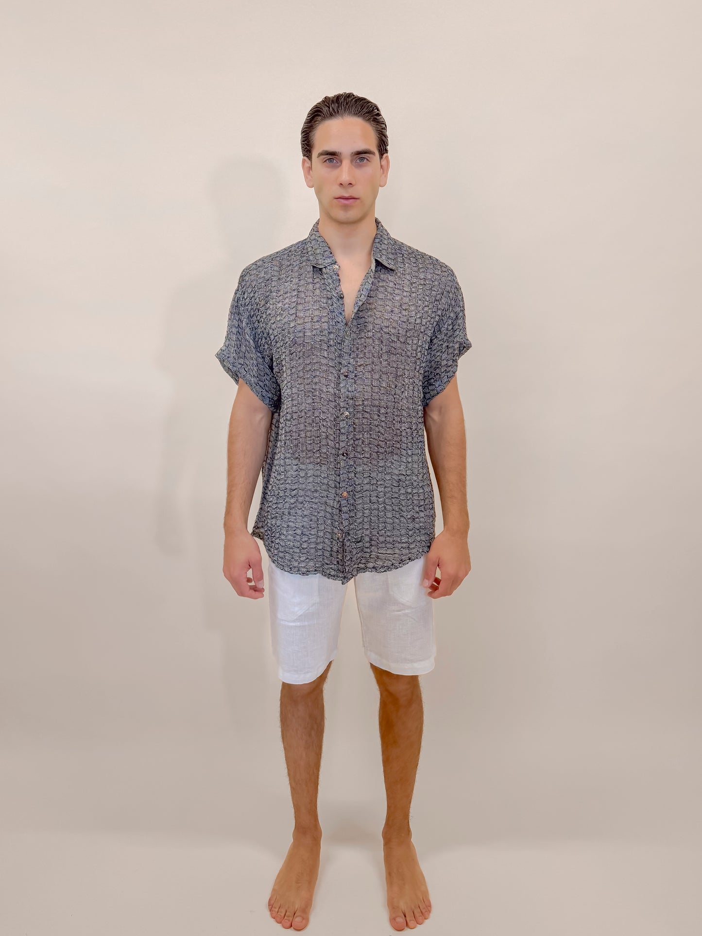CAMICIA M/M MENEZ GRIGIA