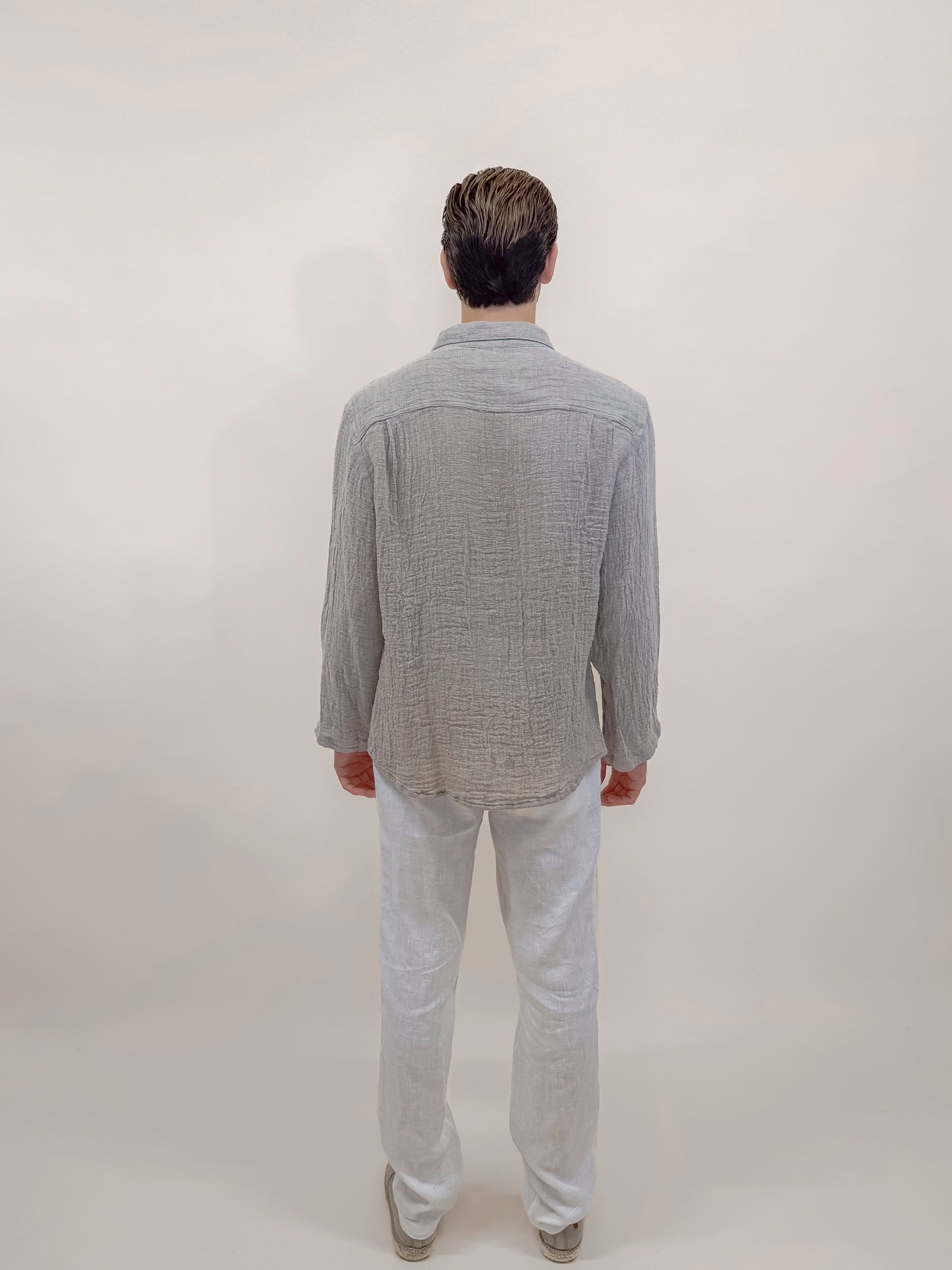 CAMICIA 5 BOTTONI ECRÙ