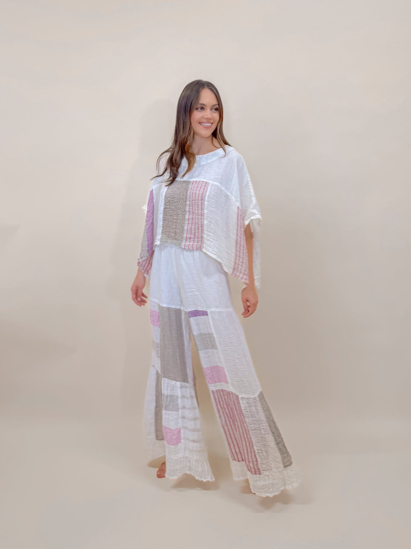 SET PANTALONE E PONCHO PATCHWORK (Copia)