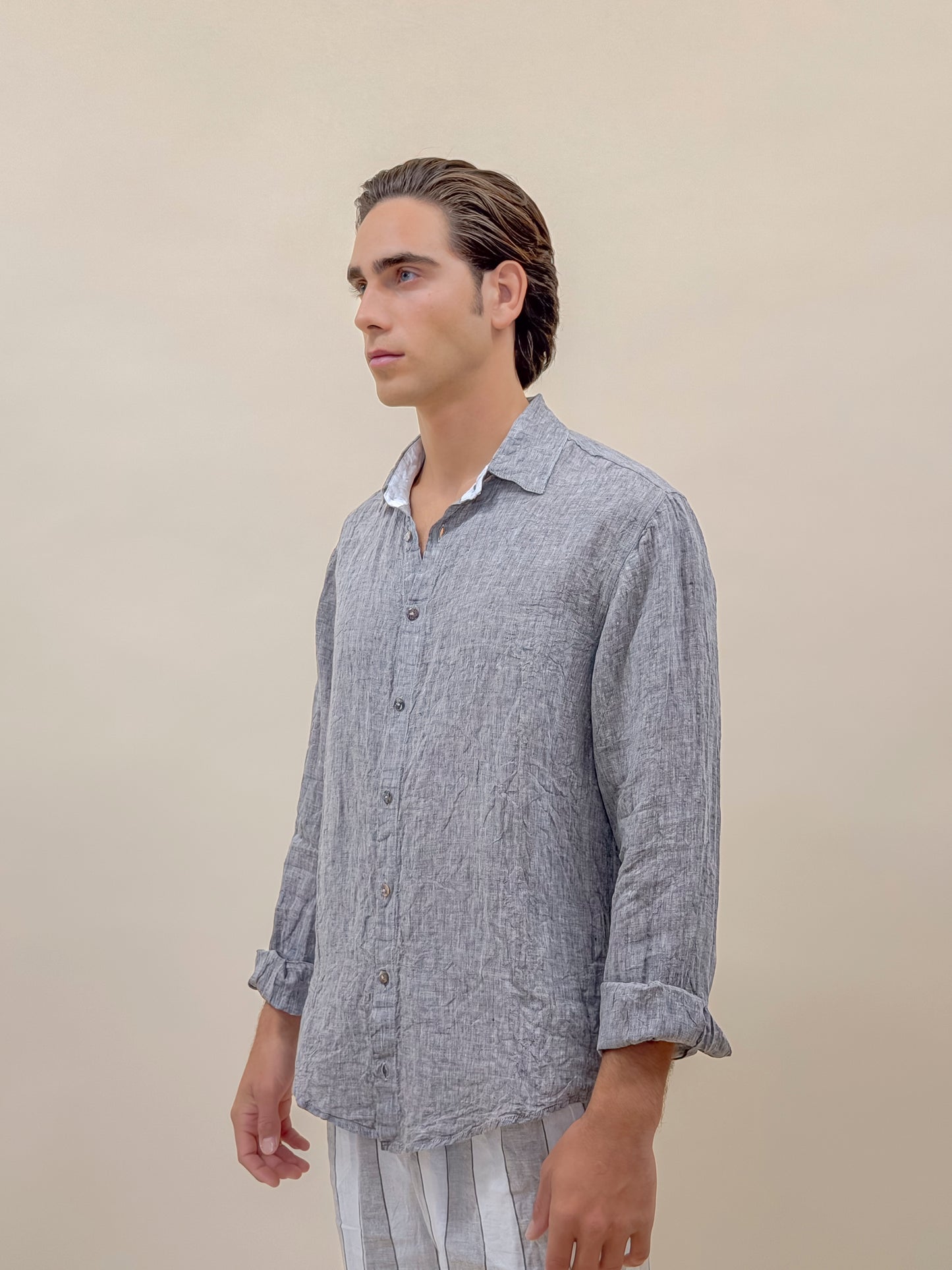 CAMICIA FULL BUTTONS GREZZA