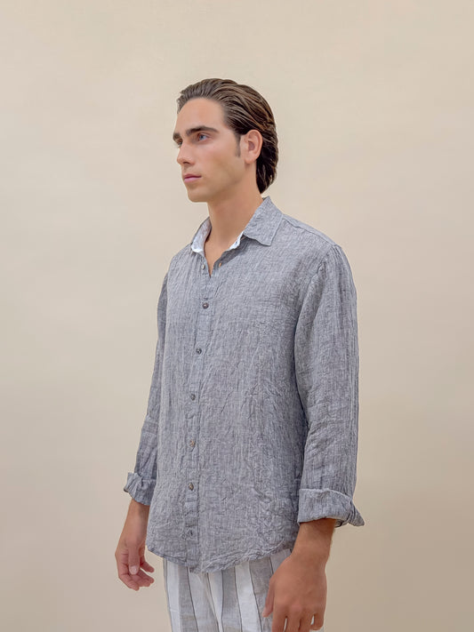 CAMICIA FULL BUTTONS GREZZA
