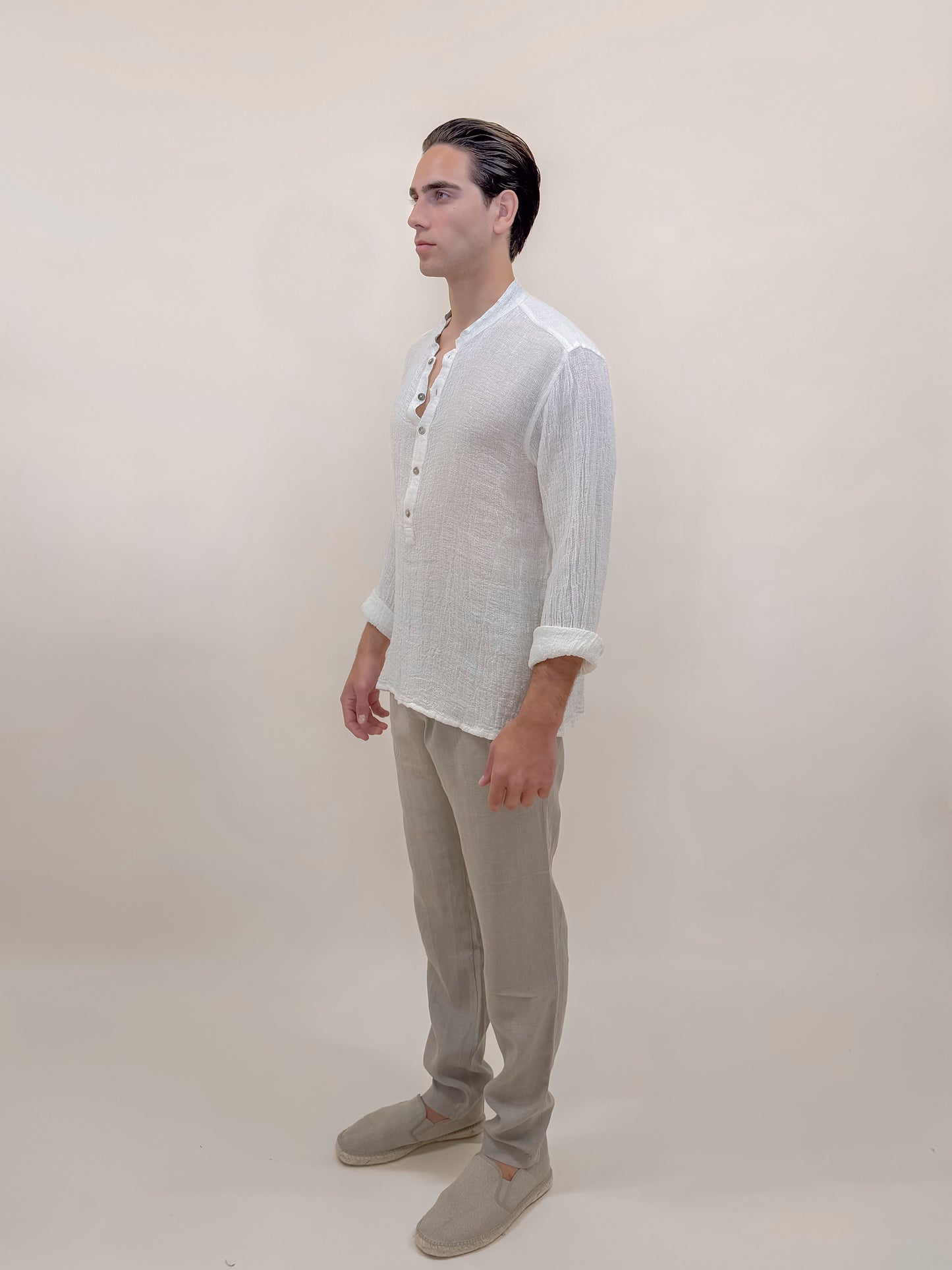 CAMICIA 5 BOTTONI AVORIO