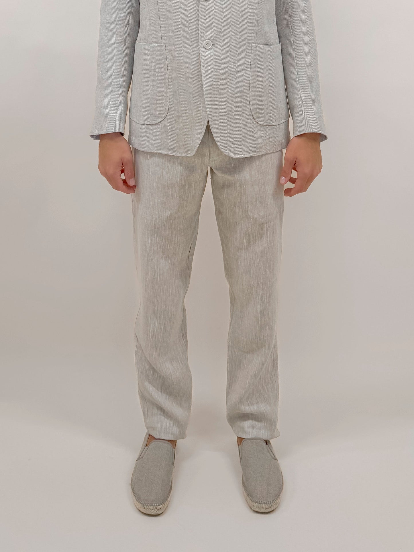 PANTALONE SARTORIALE ECRÙ