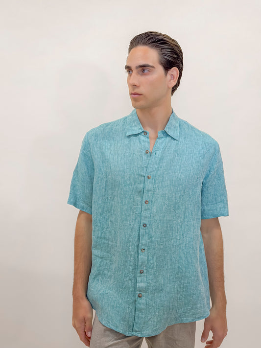 CAMICIA M/M VERDE MARINA