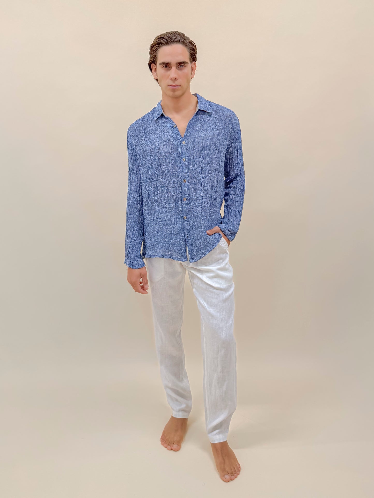 CAMICIA FULLBUTTONS LIGHT BLUE