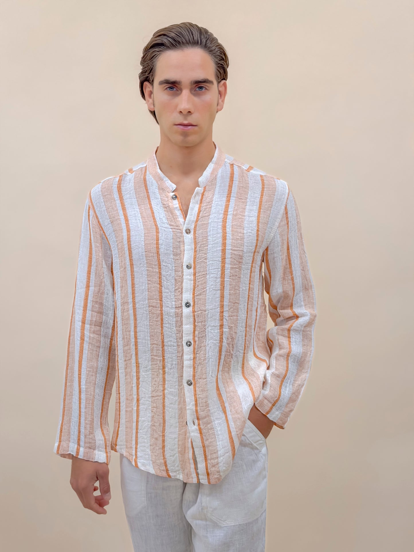 CAMICIA FULL BUTTONS MILLERIGA ORANGE