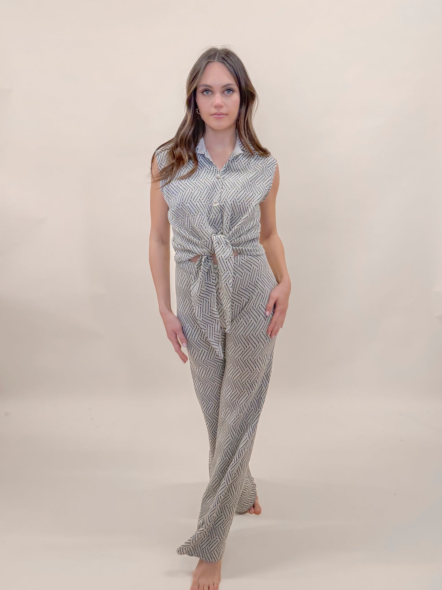 SET CAMICIA SOFIA SMANICATA E PANTALONE MISS