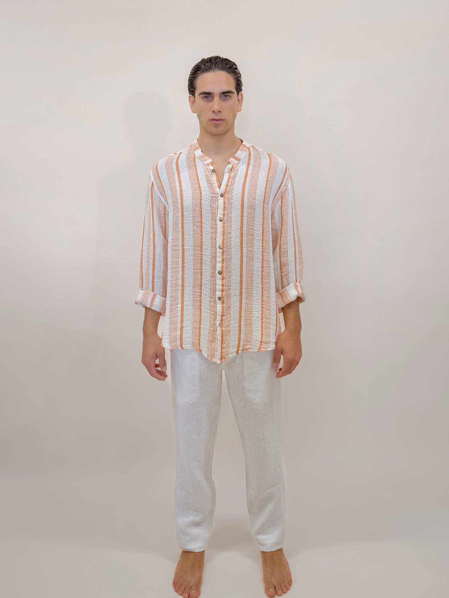 CAMICIA FULL BUTTONS MILLERIGA ORANGE