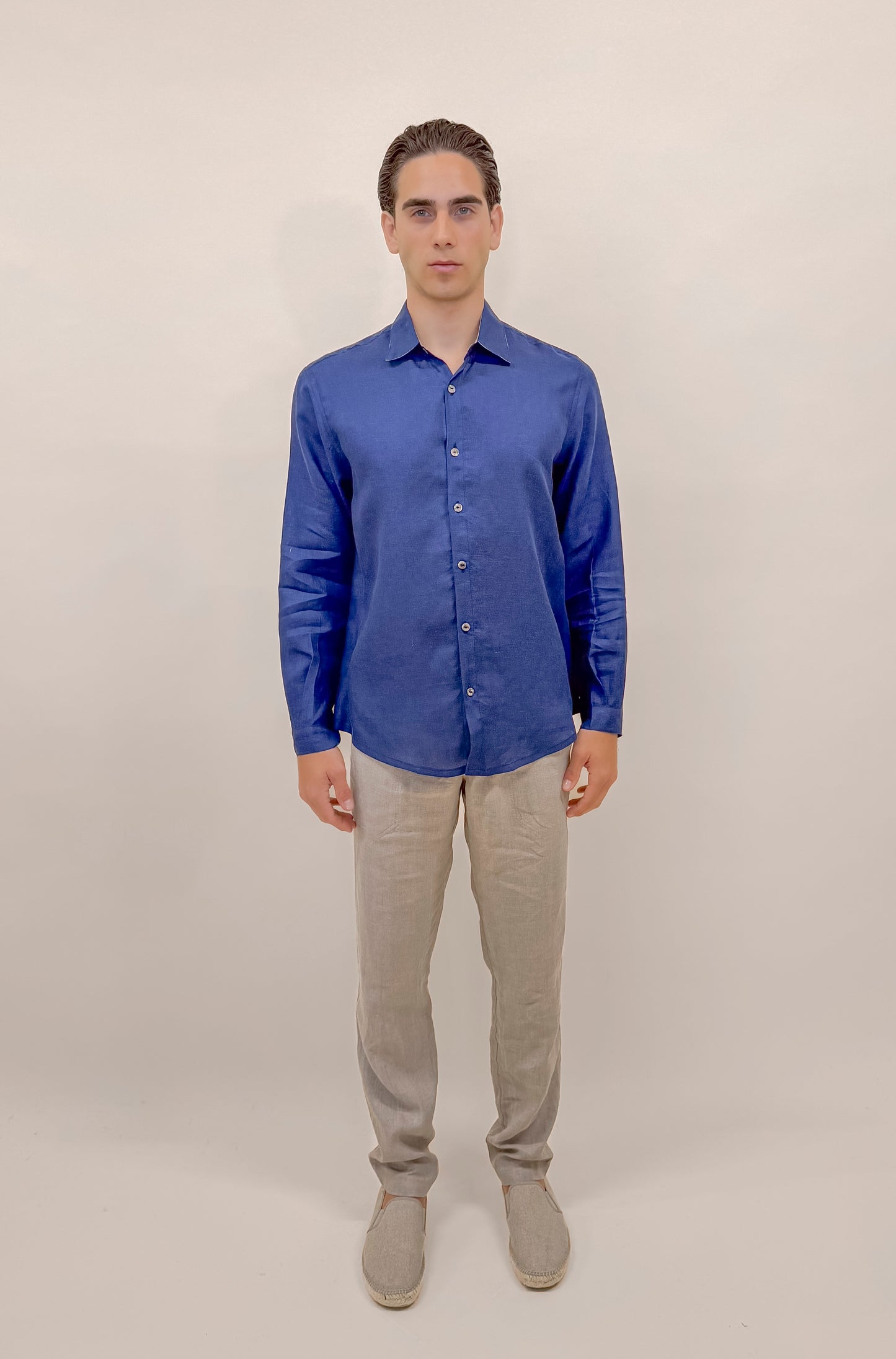 CAMICIA FULL BUTTONS BLU MARE