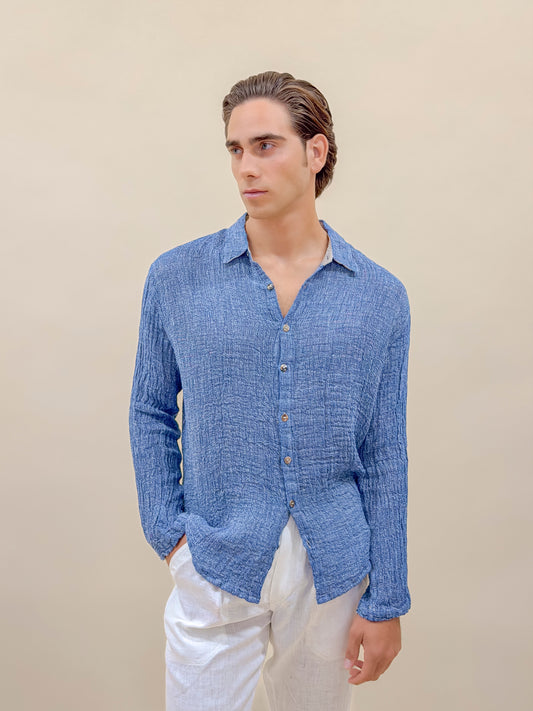 CAMICIA FULLBUTTONS LIGHT BLUE
