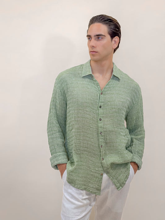 CAMICIA FULL BUTTONS GREEN