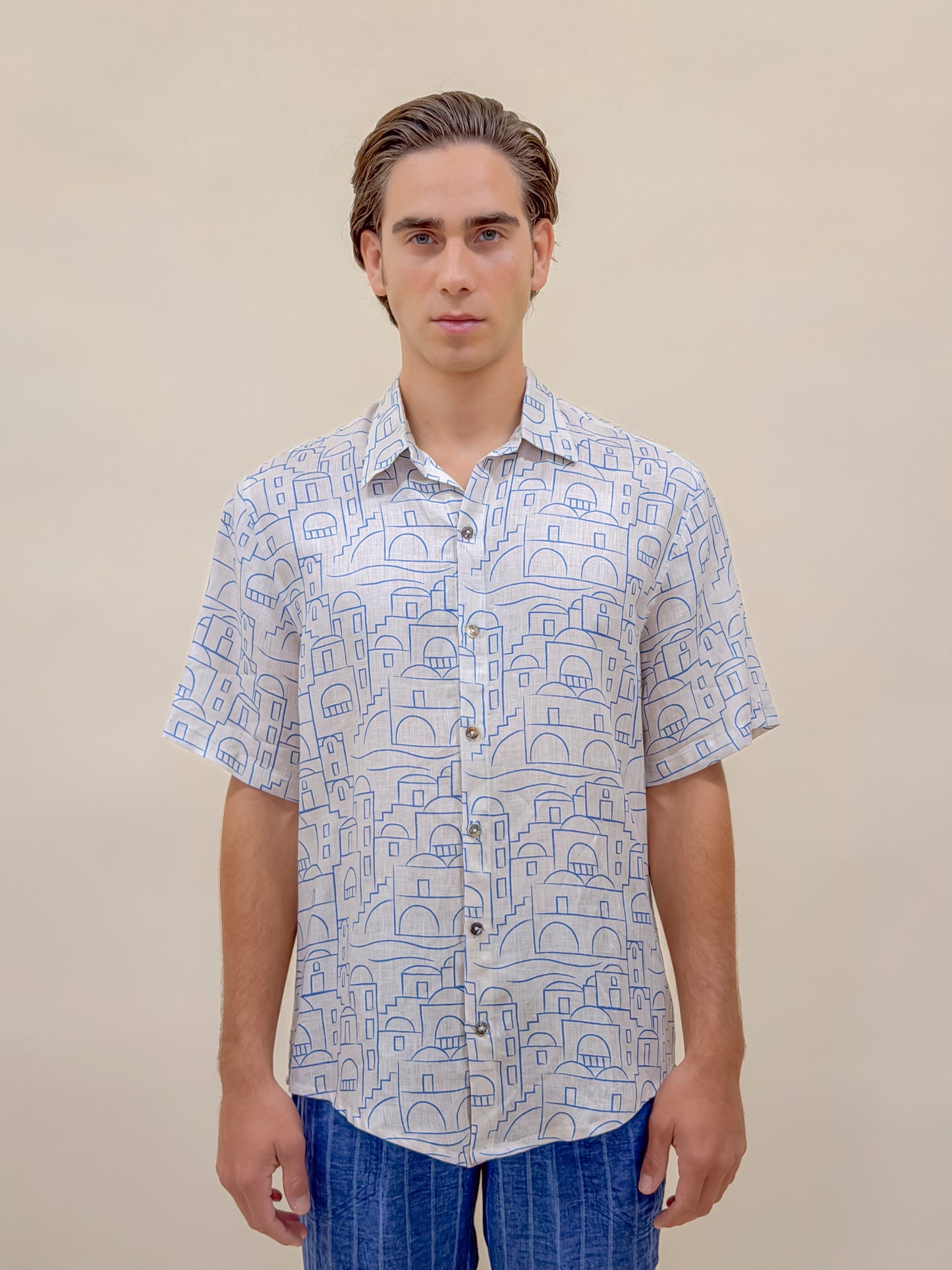 CAMICIA M/M STAMPA POSITANO