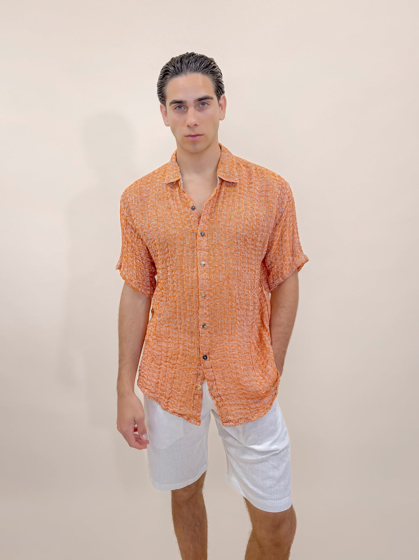 CAMICIA M/M MENDEZ ORANGE