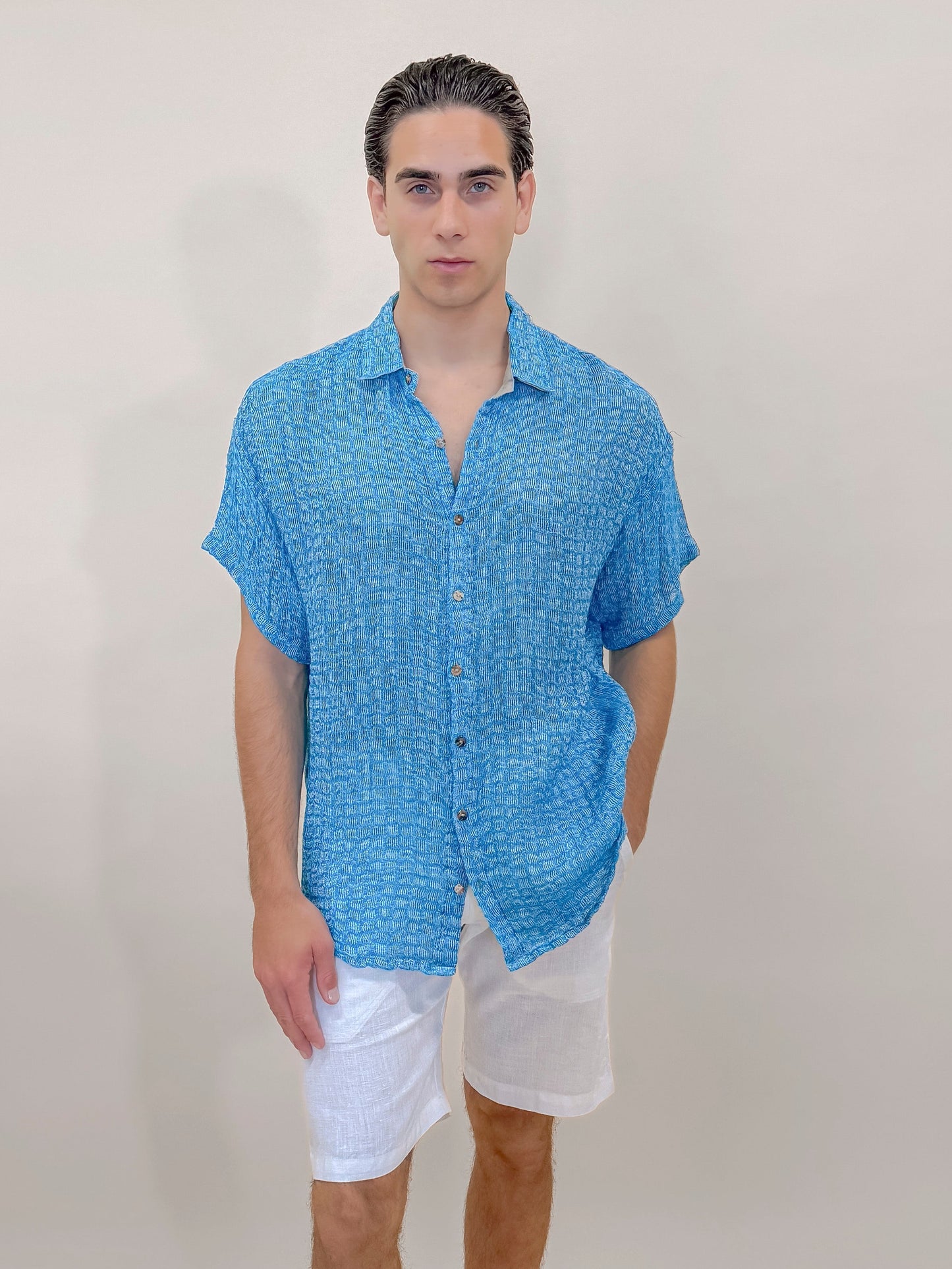CAMICIA MENDEZ AZZURRA