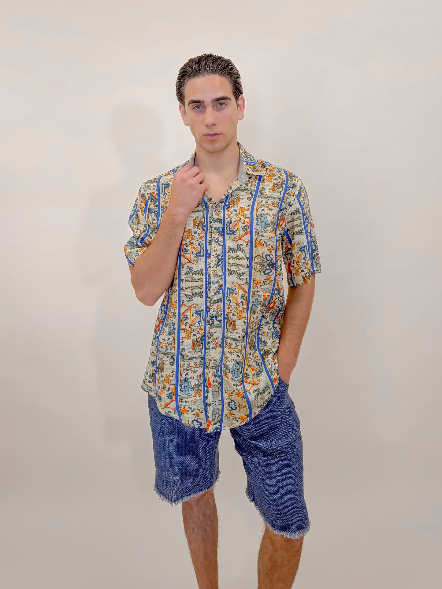 CAMICIA M/M STAMPA MURAGLIA
