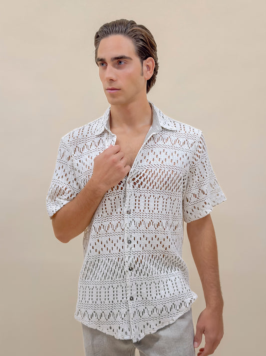 CAMICIA MEZZA MANICA in CROCHET