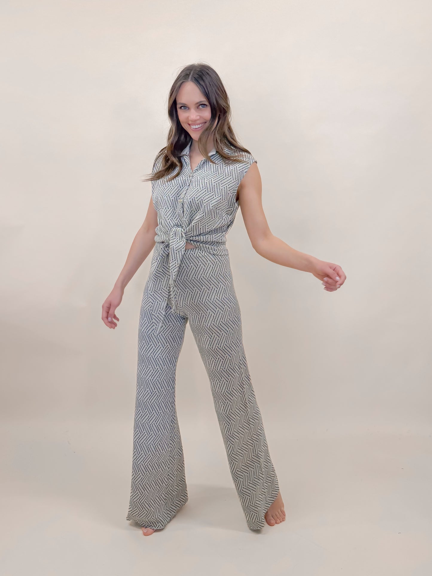 SET CAMICIA SOFIA SMANICATA E PANTALONE MISS