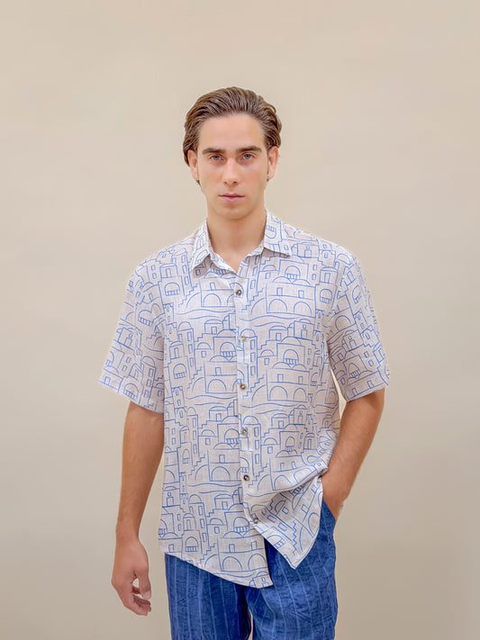 CAMICIA M/M STAMPA POSITANO