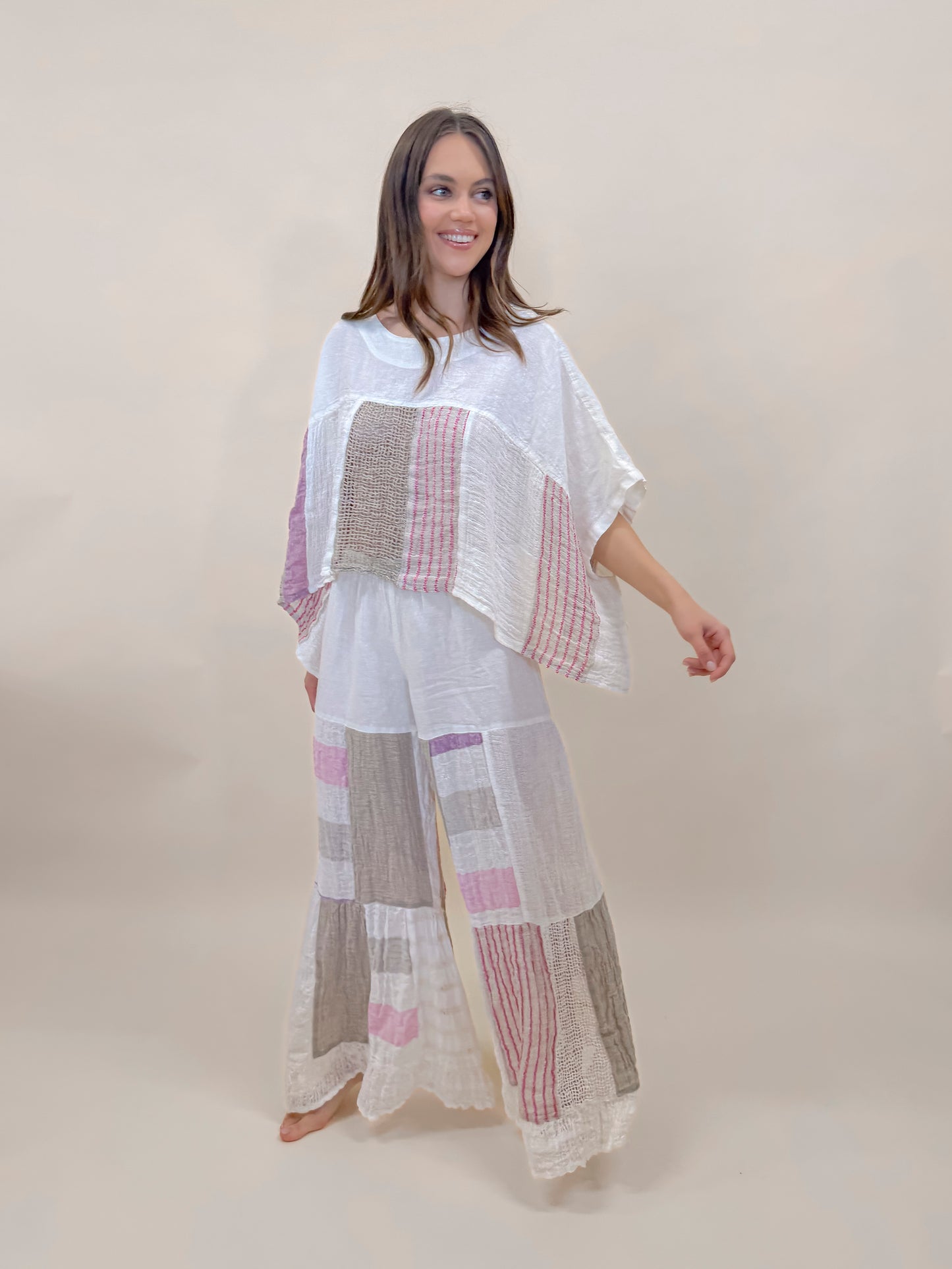 SET PANTALONE E PONCHO PATCHWORK (Copia)