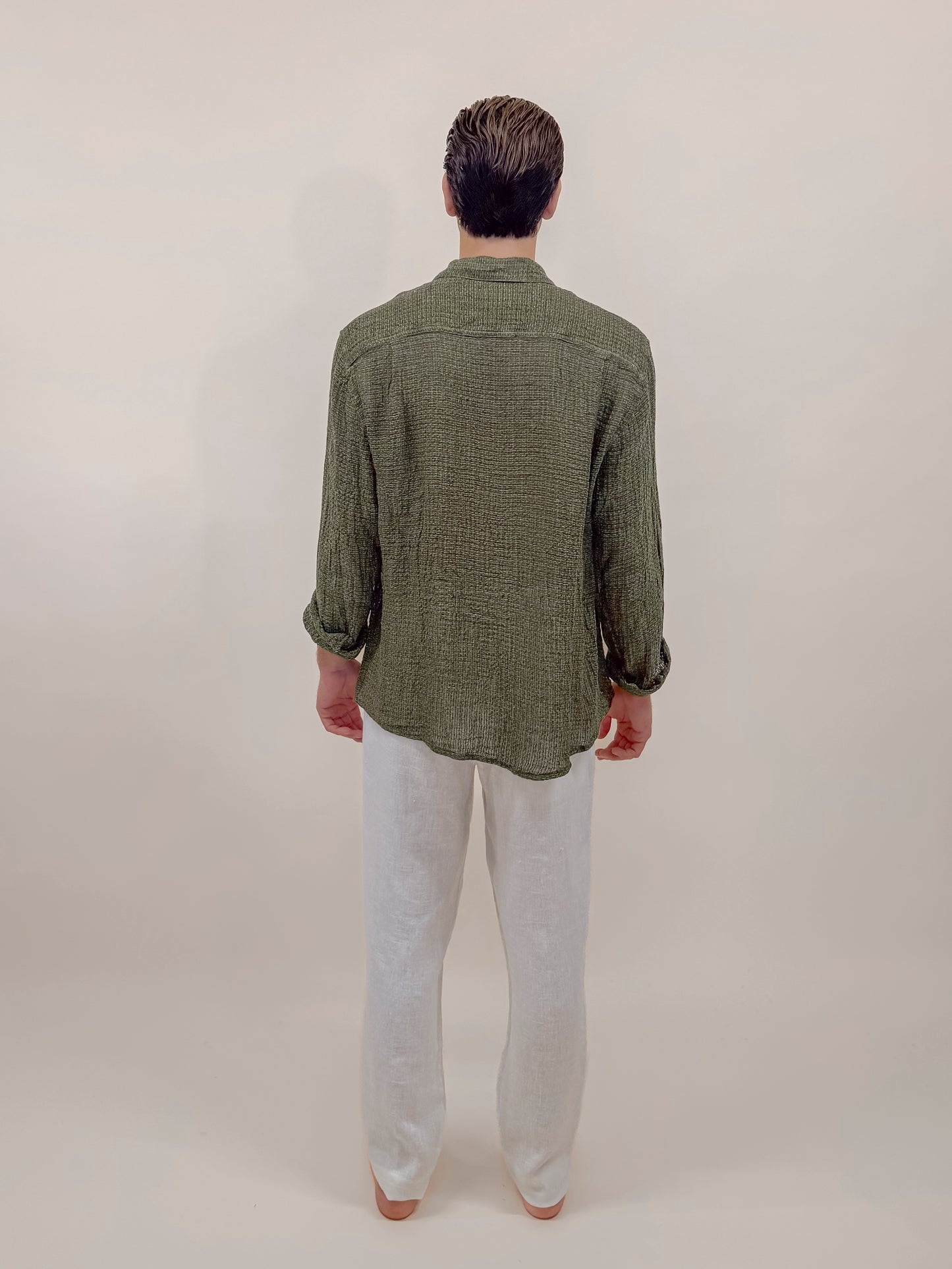 CAMICIA FULL BUTTONS VERDE MILITARE