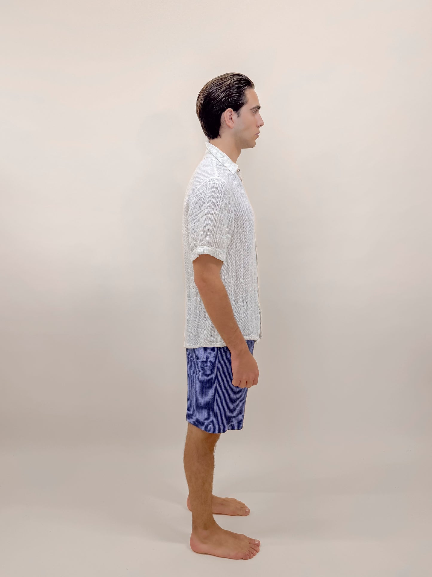 CAMICIA M/M RETE AVORIO