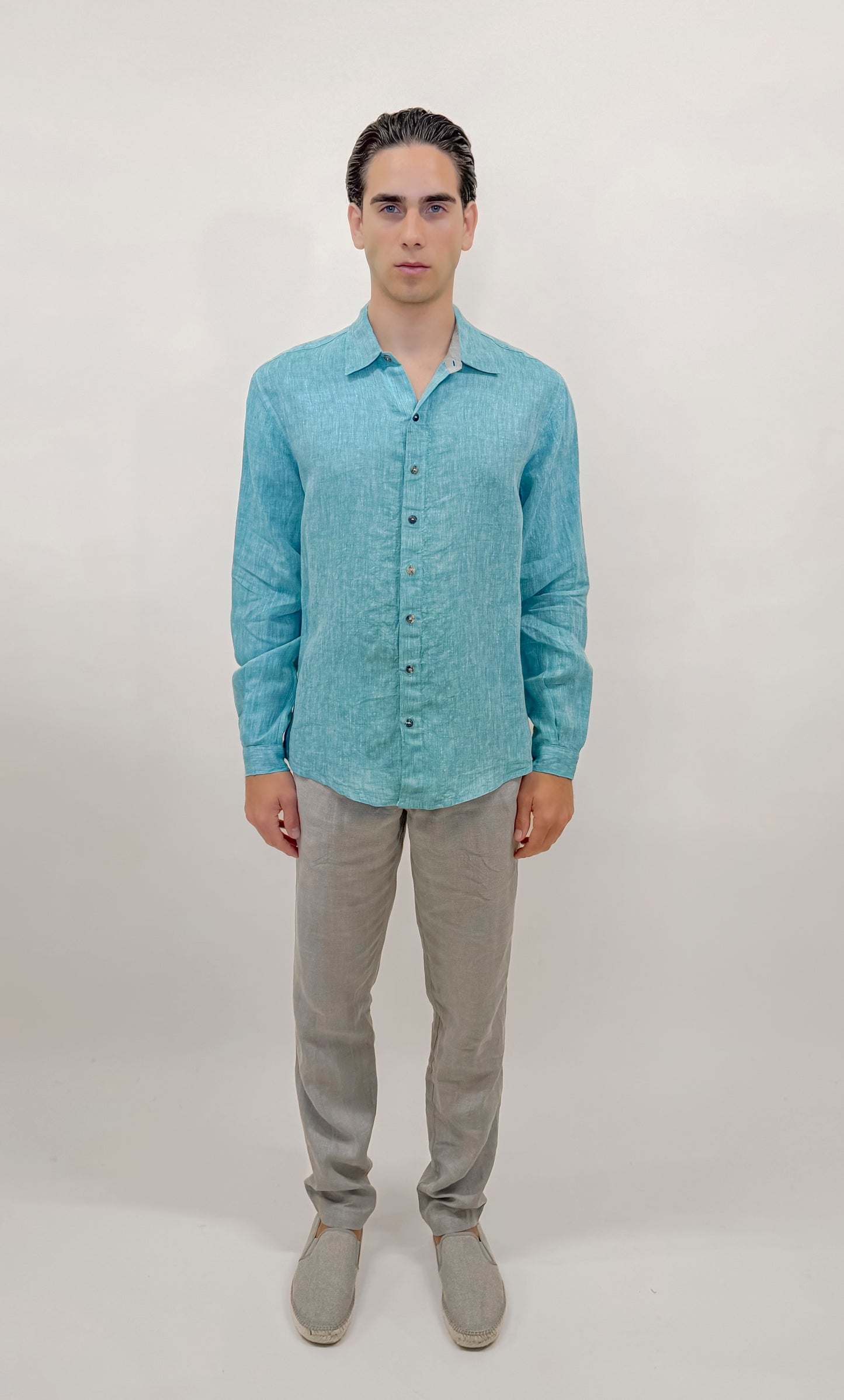 CAMICIA FULL BUTTONS VERDE MARINA