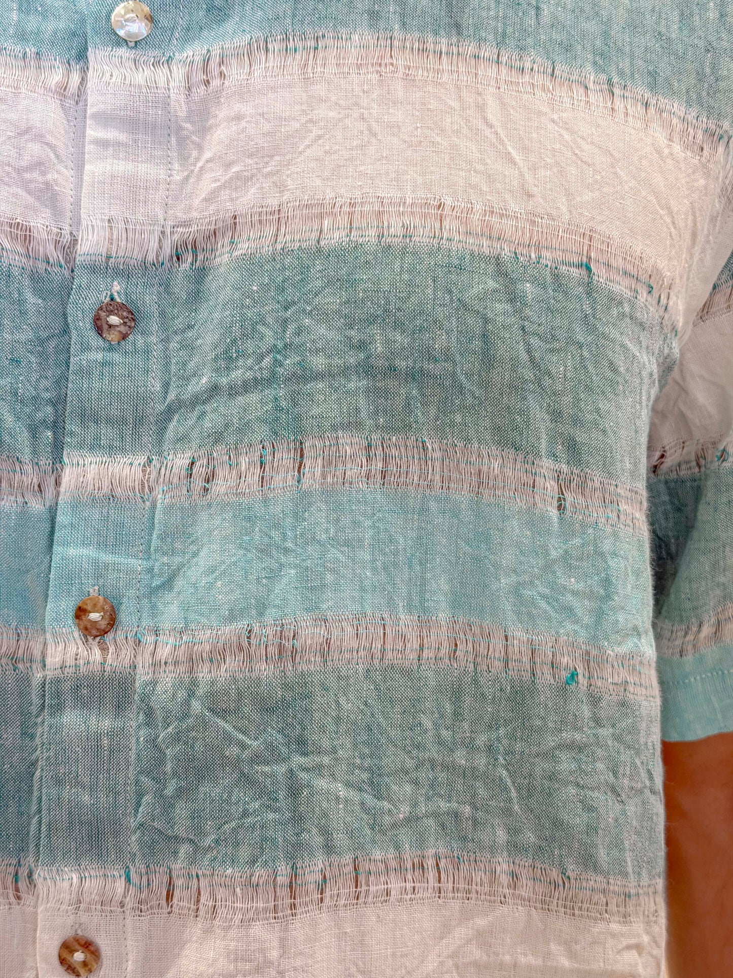 CAMICIA FULL BUTTONS STRAMATA VERDE